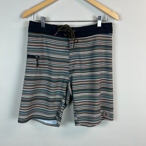 Hippy Tree Pinline Trunks Board Shorts Mens 30 Stretch Beach Surf Swim Outdoor